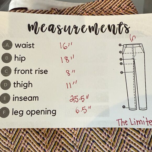 The Limited Drew Fit Ankle Pants Women’s Size 6 Herringbone Stretch - Picture 5 of 5